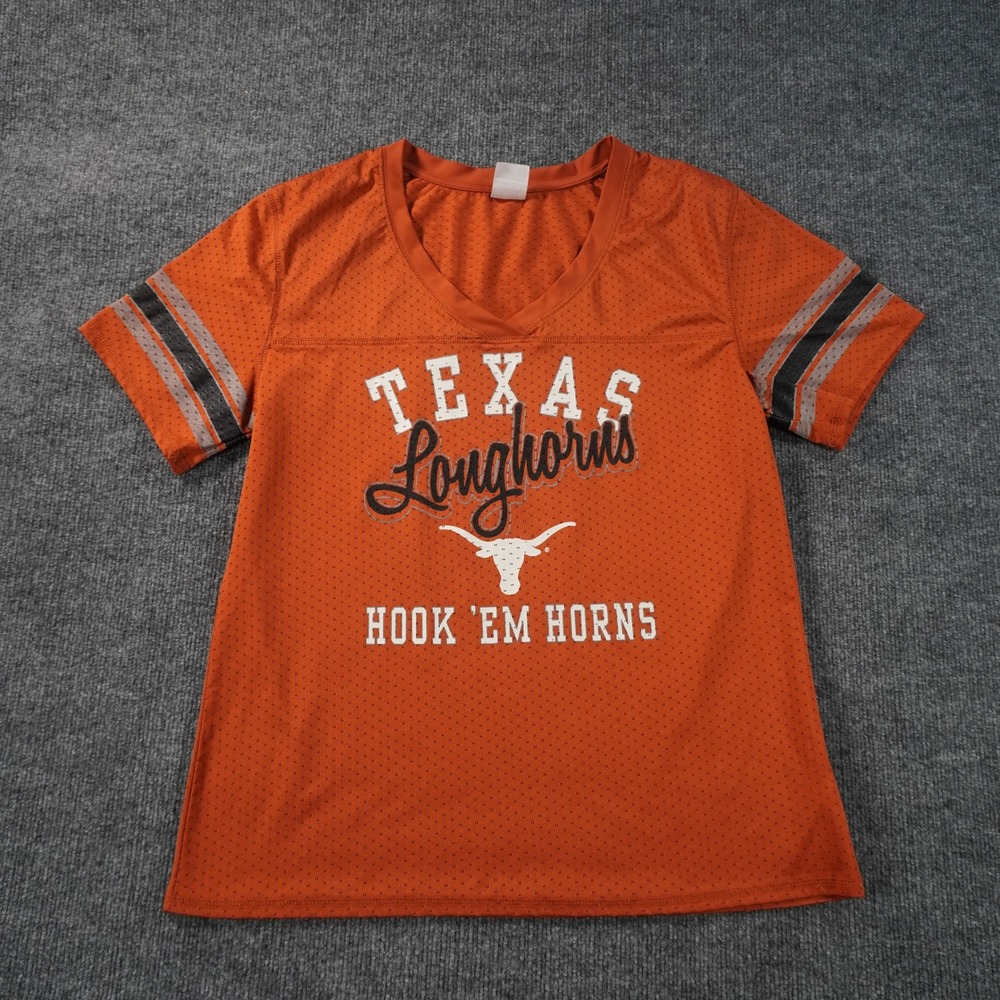 ProEdge Texas Longhorns Jersey Womens XL Orange V-Neck Mesh Hook Em Horns